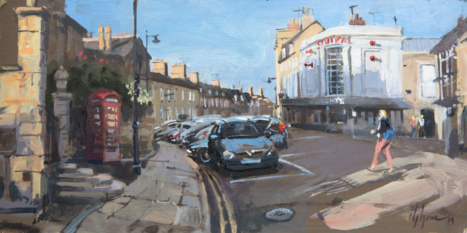 Top of Crown Street, Stamford Painting by Stamford Artist Nick Grove