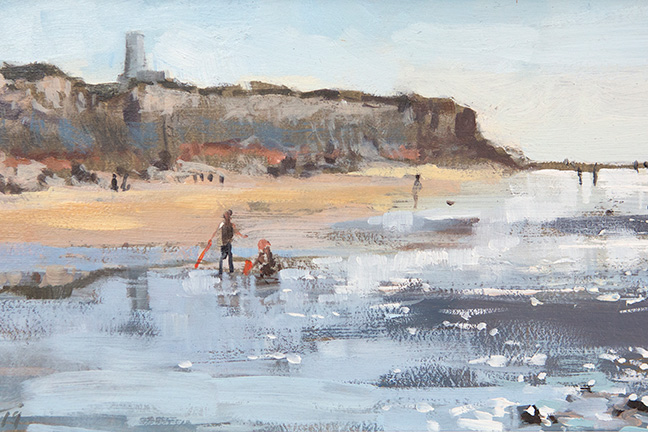Low Tide Old Hunstanton Painting by Nick Grove Artist