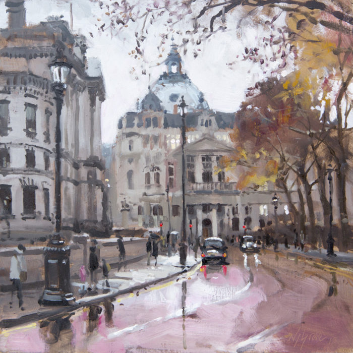 Horse Guards In Autumn Plein Air Painting by Nick Grove