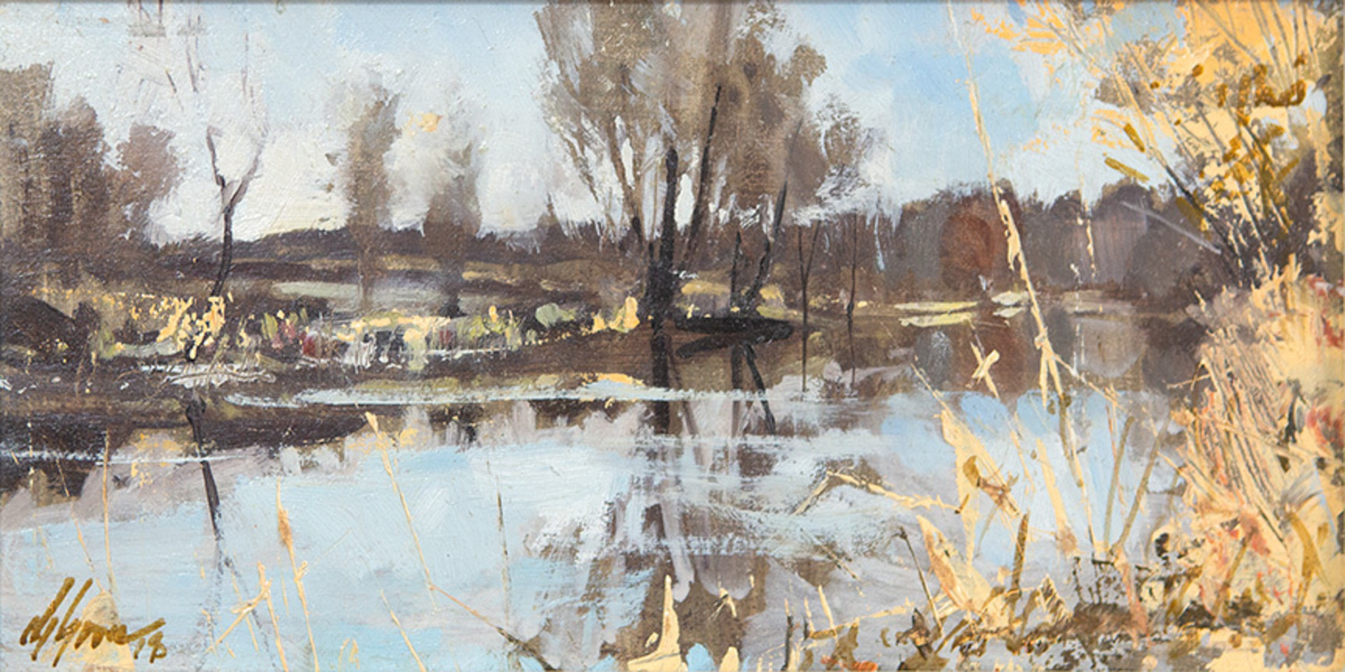 The River Nene, Oundle, Painting