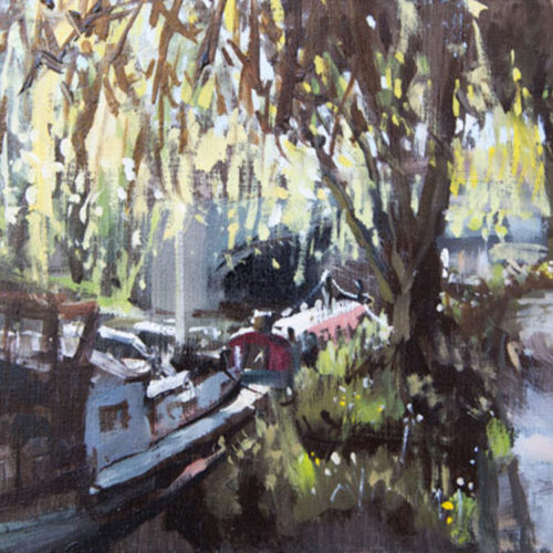 Willows And Boats On The Cam, Cambridge