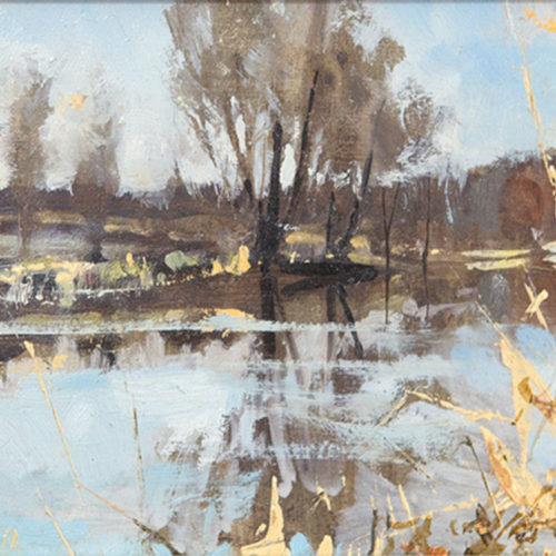 The River Nene, Oundle, Painting