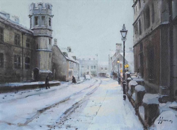 Snowy morning, New-St, Oundle