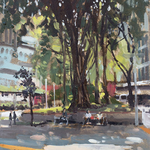under the banyan tree painting