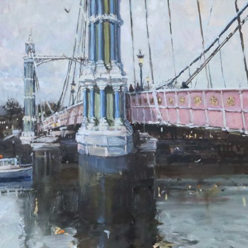 Albert Bridge, London, painting by Nick Grove