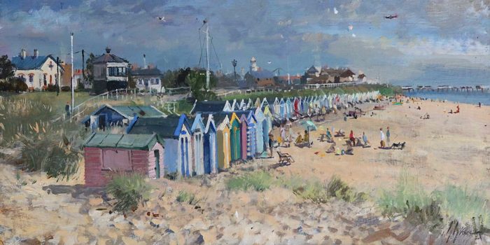 Southwold Beach Painting by Nick Grove