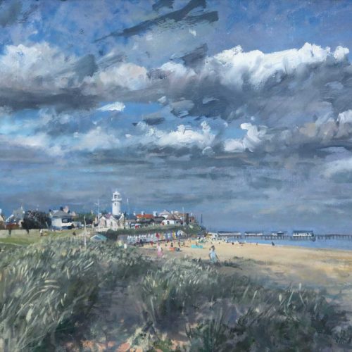 Southwold from the dunes Painting on canvas by Nick Grove