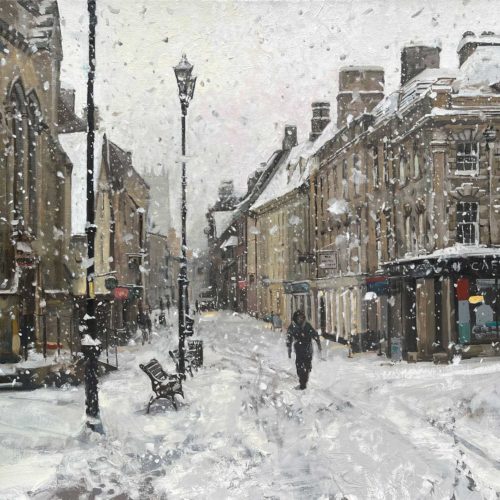 Sudden Snow on the High St, Stamford