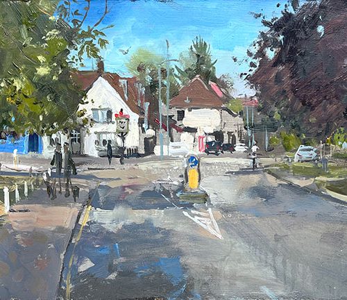 Harpenden paintings by urban impressionist oil painter Nick Grove.