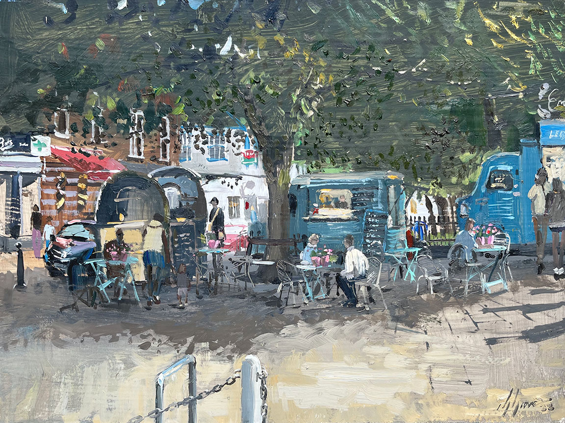 Lunch on Bowers Parade Harpenden Painting