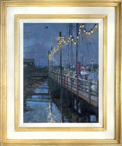 Harbour Lights Southwold oil painting