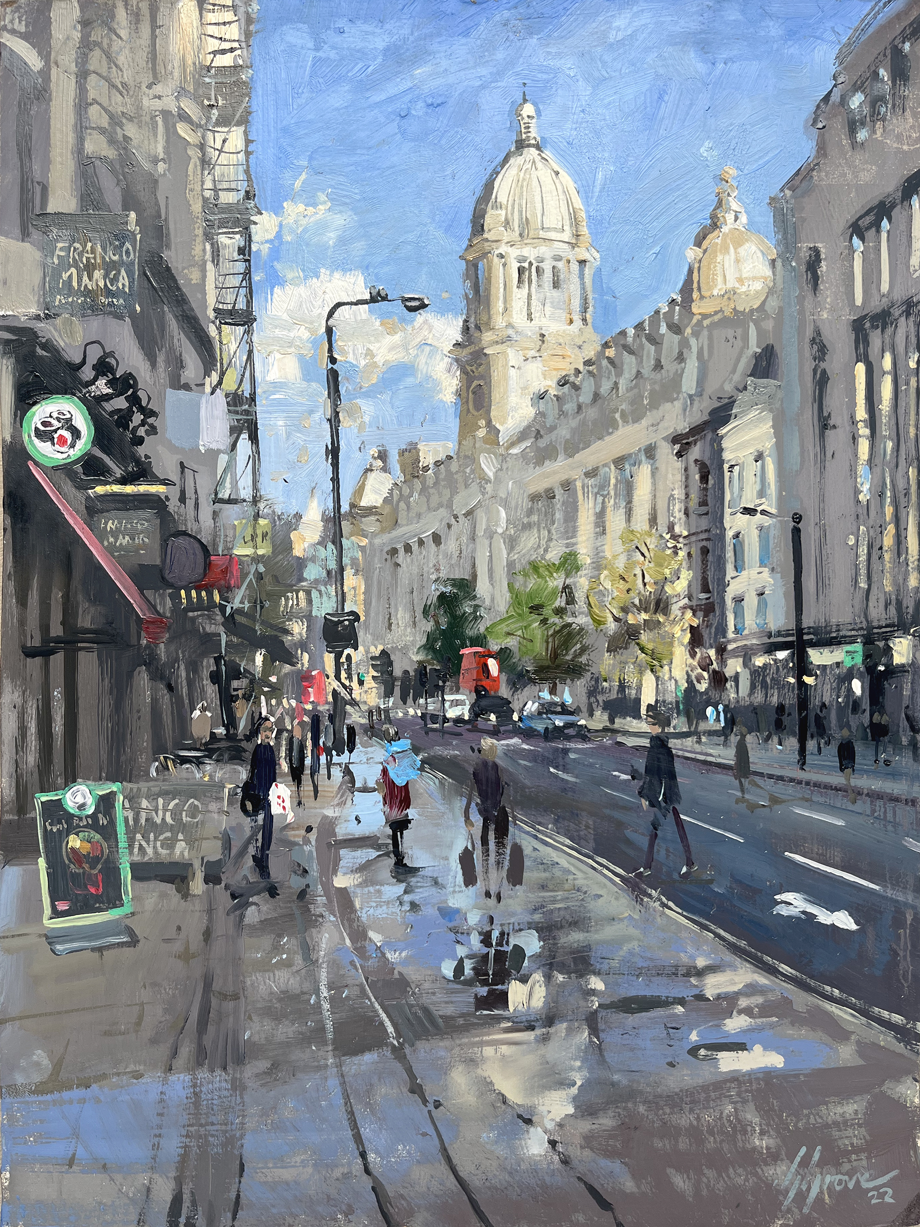 Oil Painting of High Holborn by Nick Grove