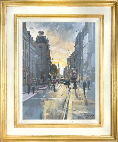 Sun going down at Piccadilly painting