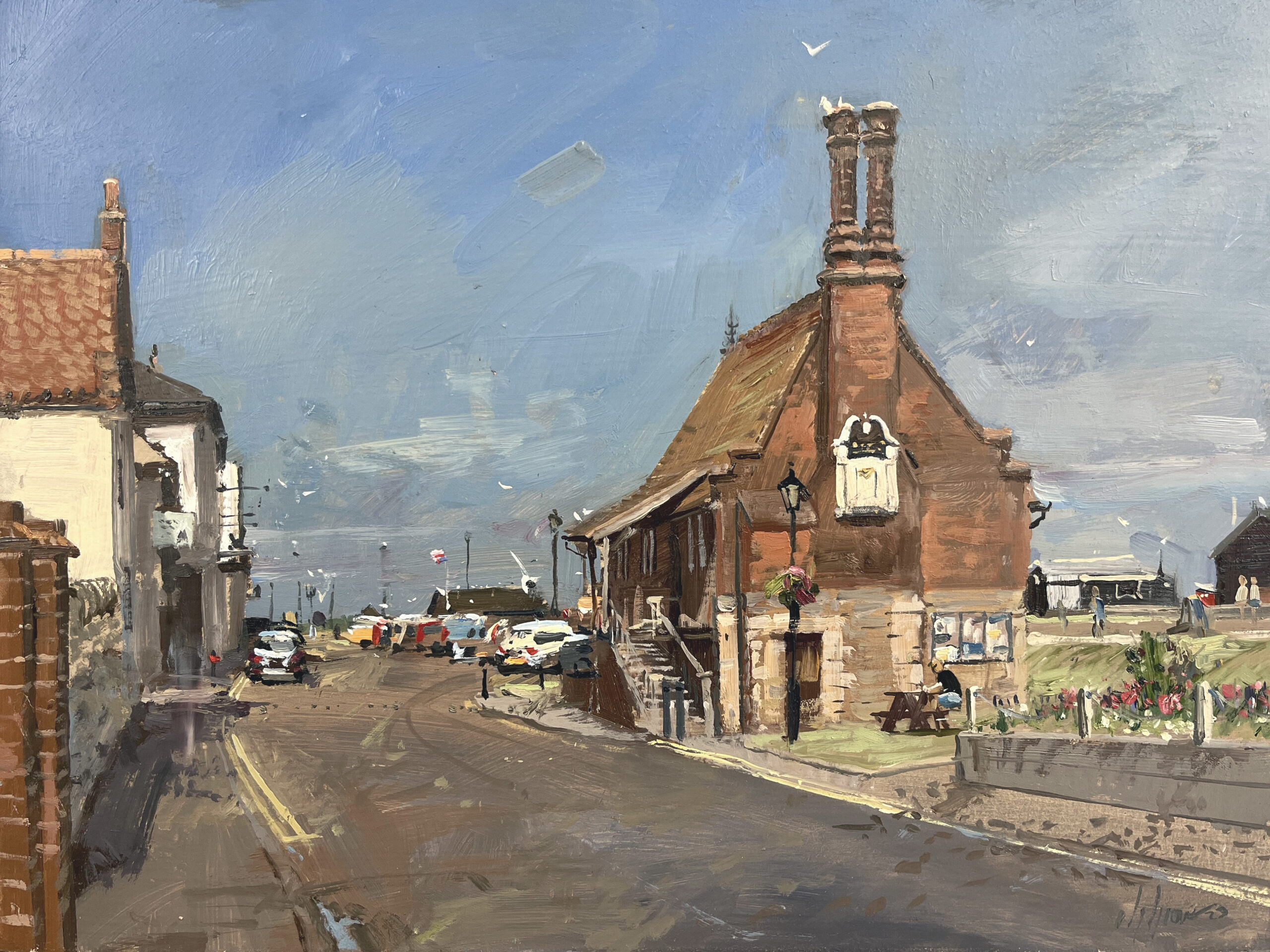 Aldeburgh Museum from Crabbe Street plein air painting by nick Grove