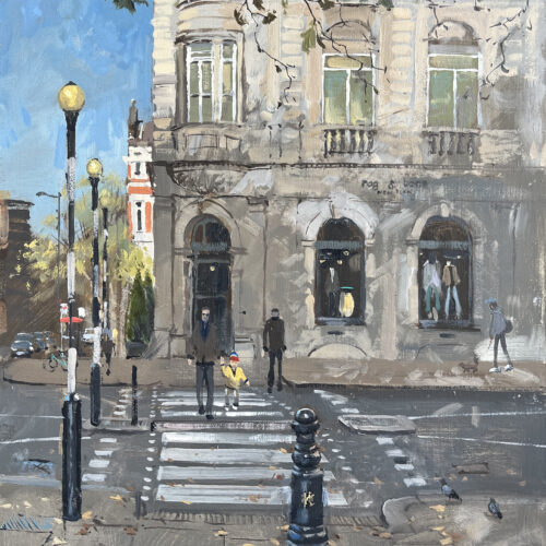 From the Shade, Sloan Square. Painting by Nick Grove.