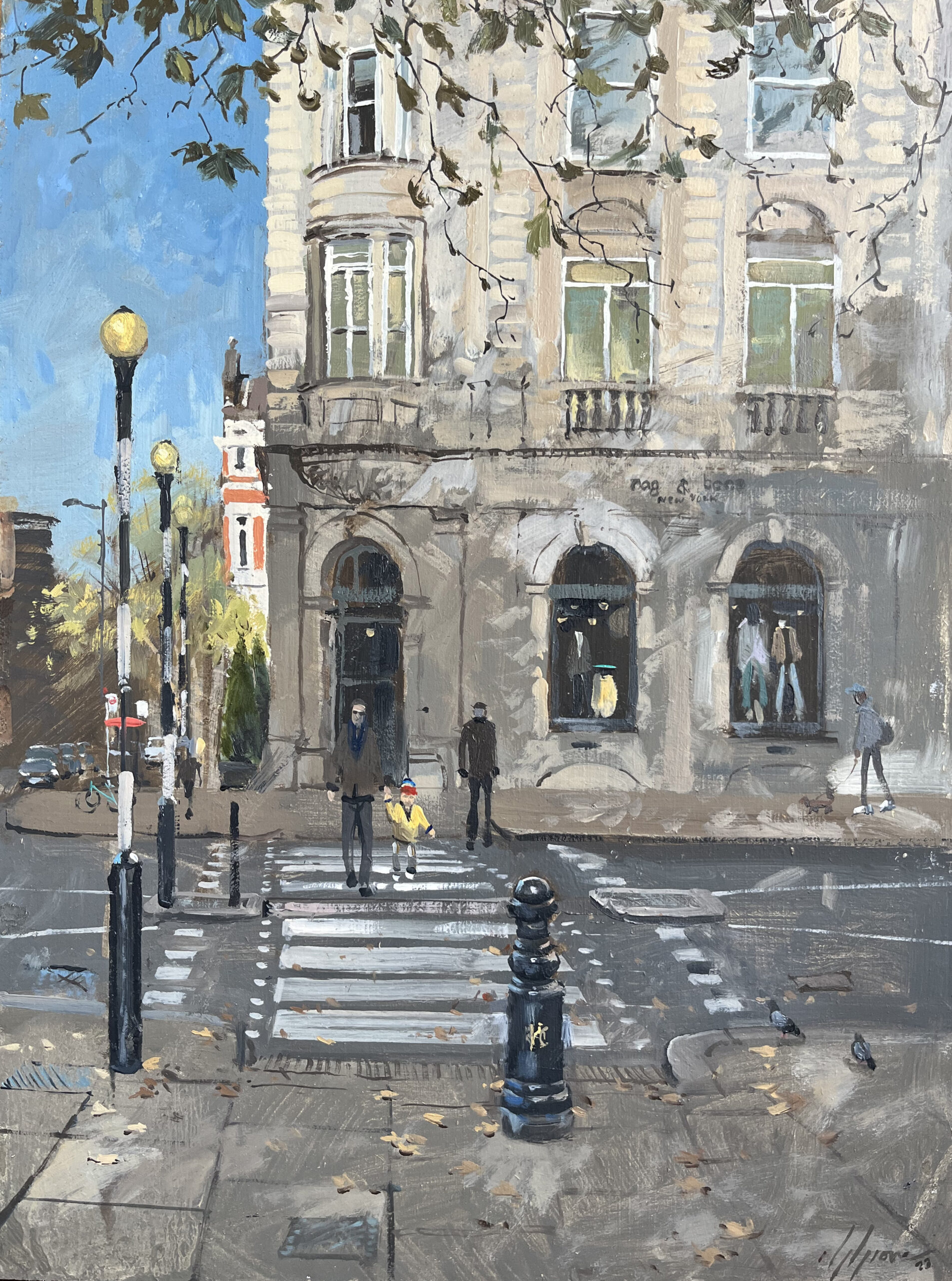 From the Shade, Sloan Square. Painting by Nick Grove.