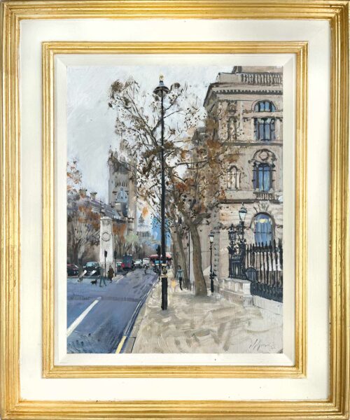Whitehall towards the Cenotaph South painting by artist Nick Grove