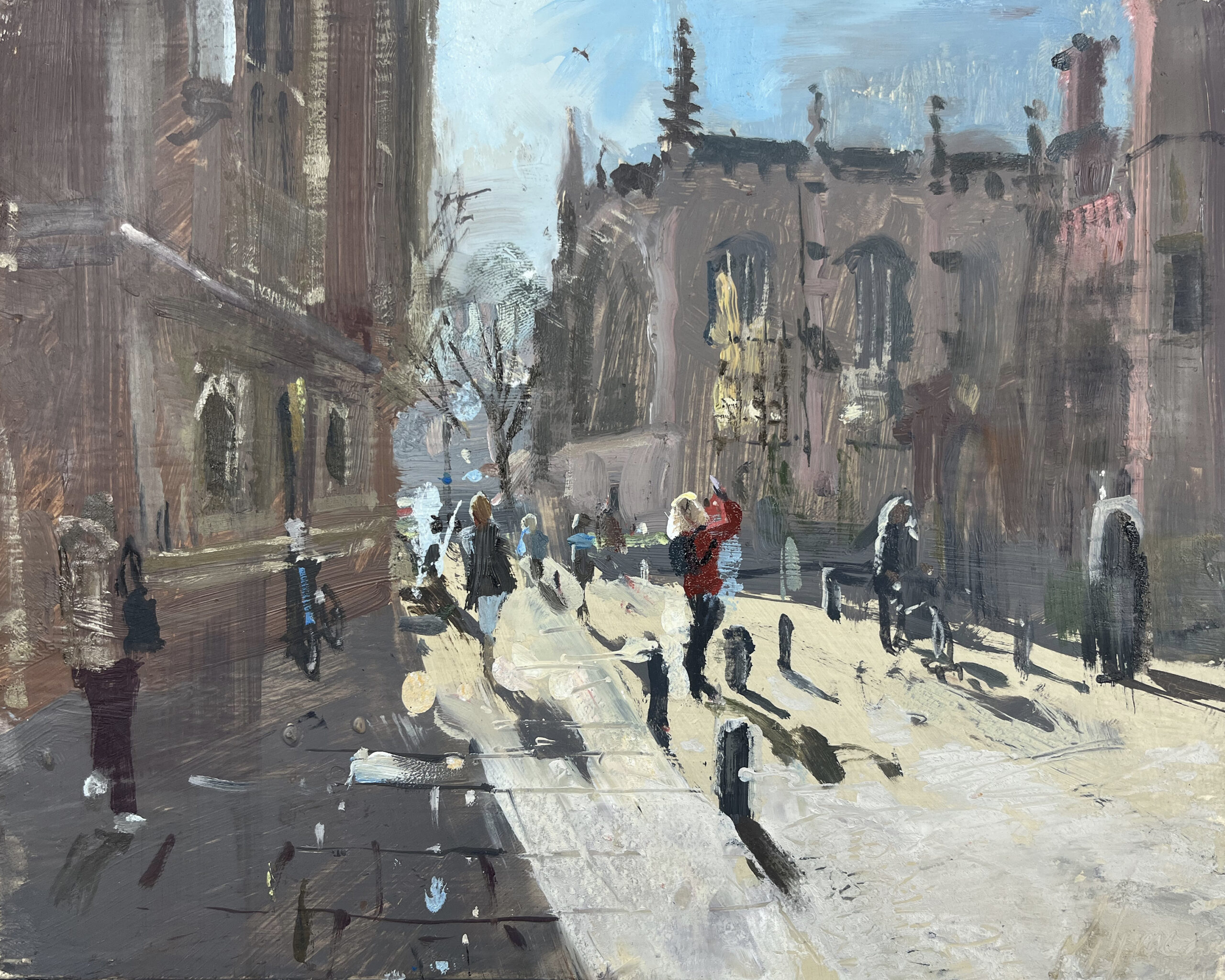 St Johns Street, Cambridge Painting by nick grove
