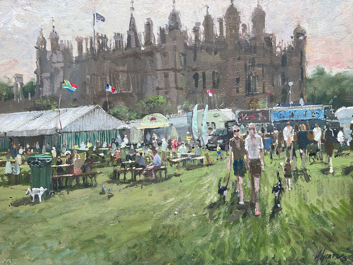 Bright Start at the Burghley Horse Trials by Nick Grove Artist