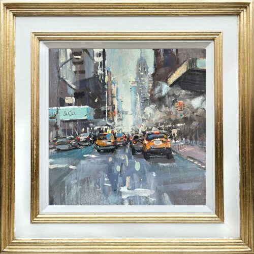 5th Avenue, New York, oil painting by Nick Grove.