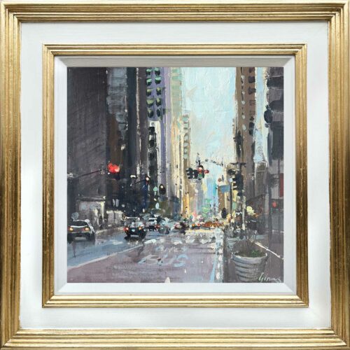 Lexington and 48th, New York, oil painting by Nick Grove USA.